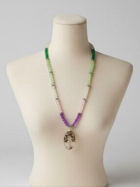 NWT Multicolor Beaded Necklace with Pendant
